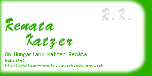 renata katzer business card